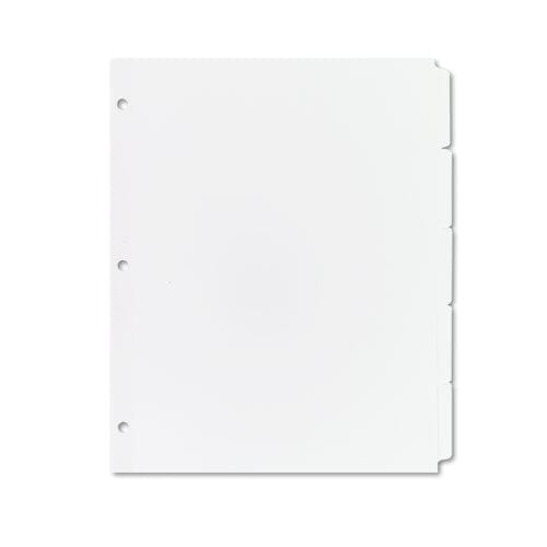 Avery Write And Erase Plain-tab Paper Dividers 5-tab 11 X 8.5 White 36 Sets - School Supplies - Avery®
