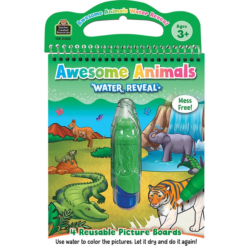 Awesome Animals Water Reveal (Pack of 10) - Art & Craft Kits - Teacher Created Resources