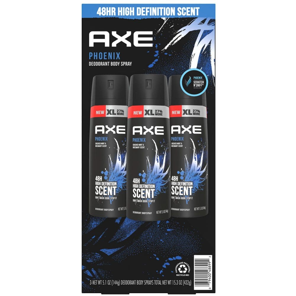 AXE Dual Action Body Spray Deodorant Phoenix (5.1 oz. 3 pk.) - Deodorants & Antiperspirants - AXE Dual