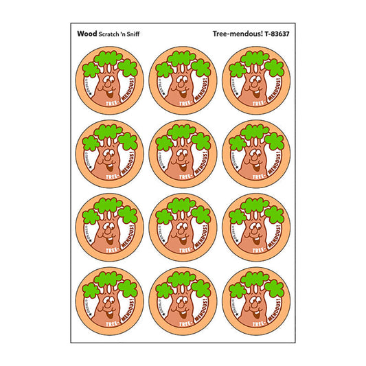 Stinky Stickers Tree-Mendous Wood Scent (Pack of 12)