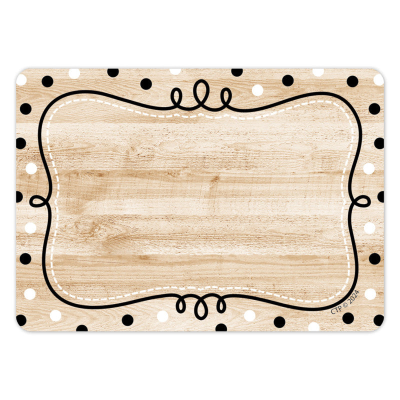 Loop De Dots On Wood Labels Core Decor (Pack of 10)