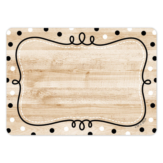 Loop De Dots On Wood Labels Core Decor (Pack of 10)