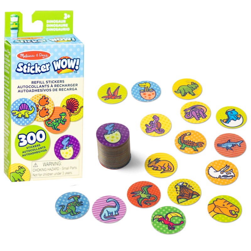 Dinosaur Refill Stickers Sticker Wow (Pack of 8)