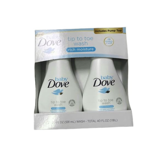 Baby Dove Tip to Toe Baby Wash Sensitive Moisture 20 Fl Oz (Pack of 2) - ShelHealth.Com