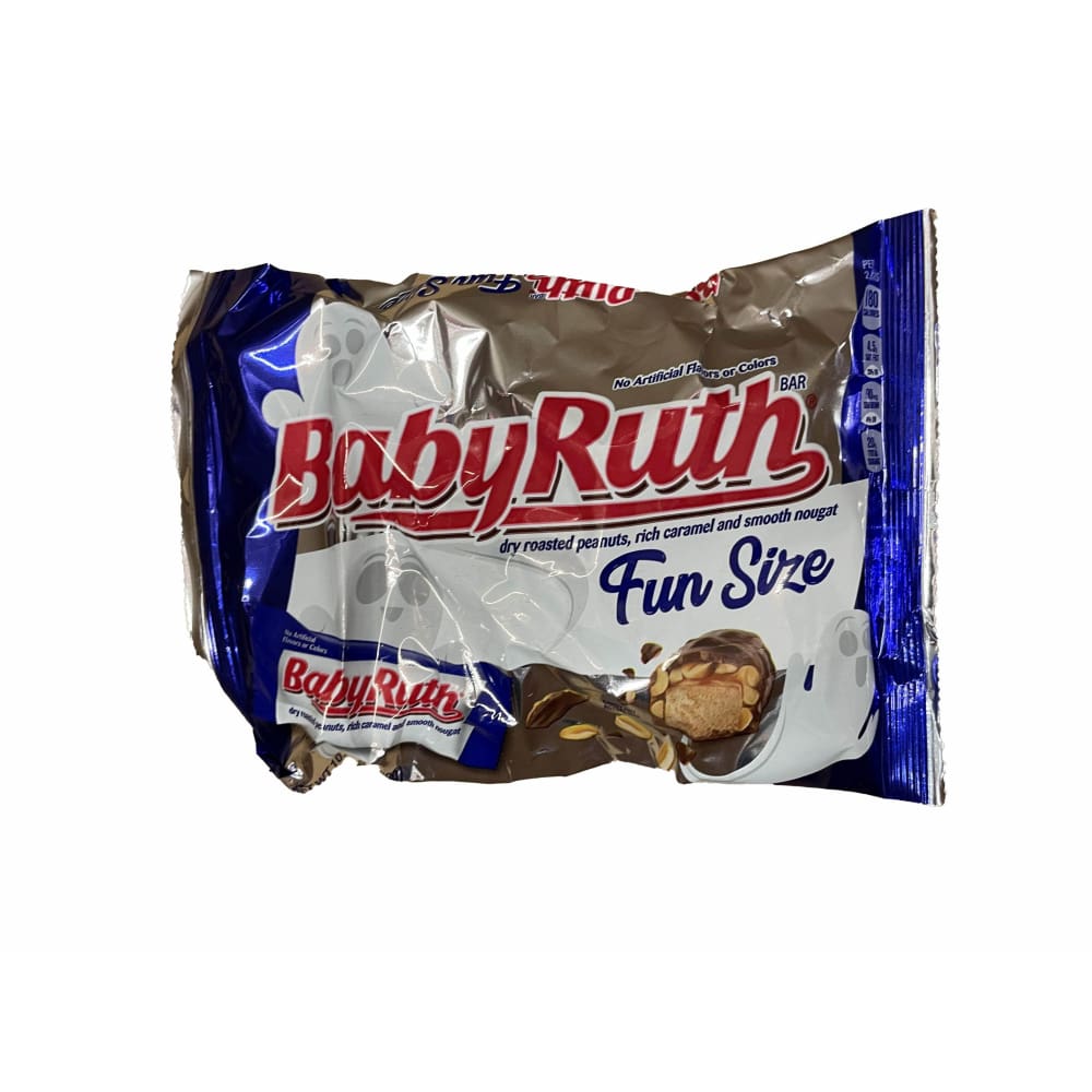 Baby Ruth Baby Ruth, Chocolatey, Peanut, Caramel, Nougat, Individually Wrapped Fun Size Candy, Great for Halloween Candy, 10.2 oz