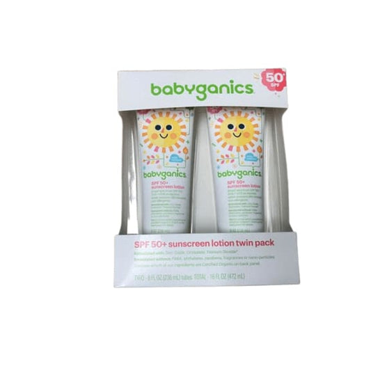 Babyganics Baby Sunscreen Lotion, SPF 50, 8 oz Tube (Pack of 2) - ShelHealth.Com