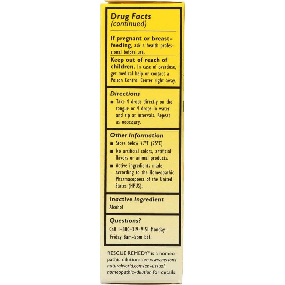 BACH Bach Original Flower Essences Rescue Remedy Natural Stress Relief, 0.7 Oz