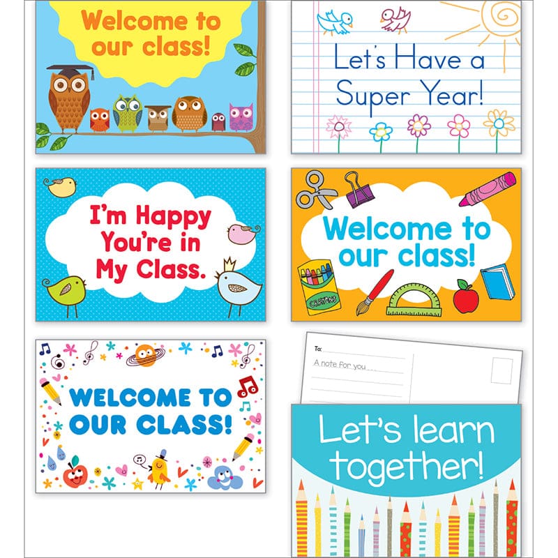 Back To School Postcards (Pack of 8) - Postcards & Pads - Scholastic Teaching Resources