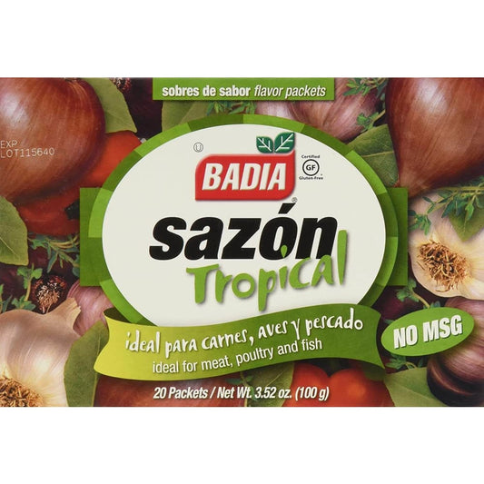 BADIA Badia Sazon Tropical No Msg 20Pk, 3.52 Oz