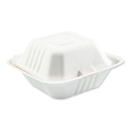 Bagasse Pfas-free Food Containers 1-compartment 6 X 6 X 3.19 White Bamboo/sugarcane 500/carton - Food Service - Boardwalk®