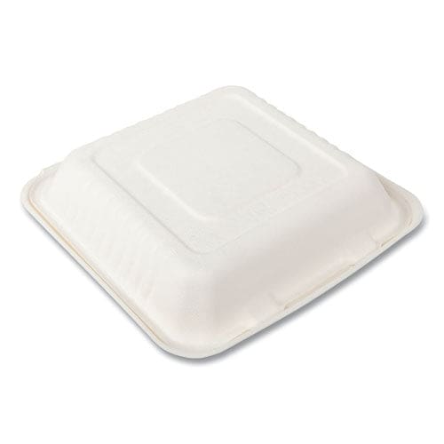 Bagasse Pfas-free Food Containers 3-compartment 9 X 1.93 X 9 White Bamboo/sugarcane 200/carton - Food Service - Boardwalk®