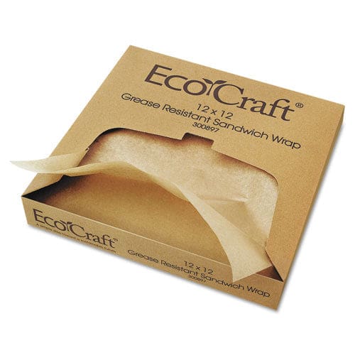 Bagcraft Ecocraft Grease-resistant Paper Wraps And Liners Natural 12 X 12 1,000/box 5 Boxes/carton - Food Service - Bagcraft