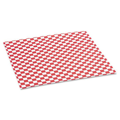 Bagcraft Grease-resistant Paper Wraps And Liners 12 X 12 Red Check 1,000/box 5 Boxes/carton - Food Service - Bagcraft