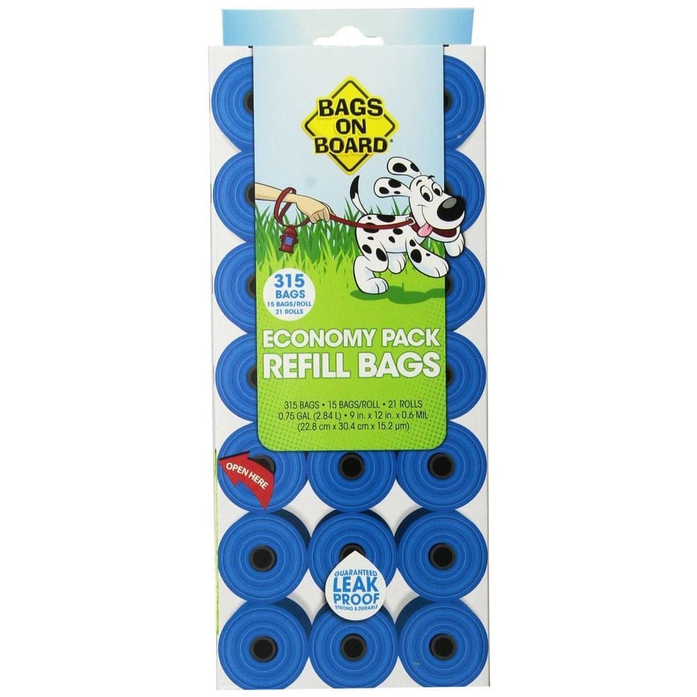 Bags on Board Waste Pick-up Bags Refill Blue 315 Count - Pet Supplies - Bags on Board