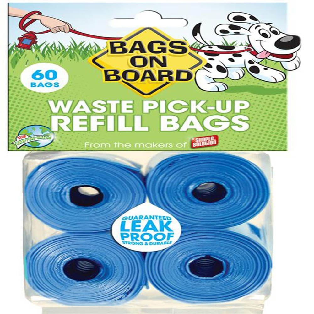 Bags on Board Waste Pick-up Bags Refill Blue 60 Count - Pet Supplies - Bags on Board