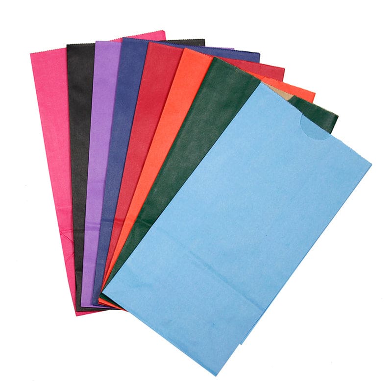 Bags Sz 6 Gusseted Assorted Colors (Pack of 2) - Craft Bags - Hygloss Products Inc.