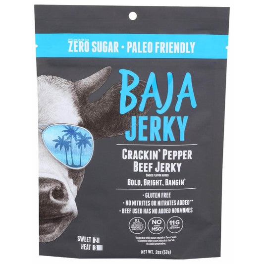 BAJA JERKY BAJA JERKY Crackin Pepper Beef Jerky, 2 oz