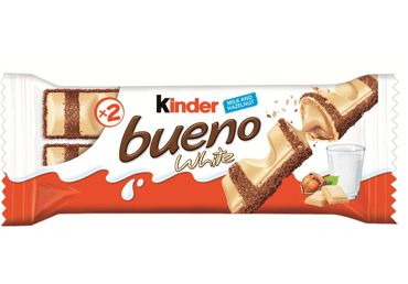 Kinder Bueno White Chocolate Candy with Hazelnut Filling 1.35 oz (39 g) - Kinder