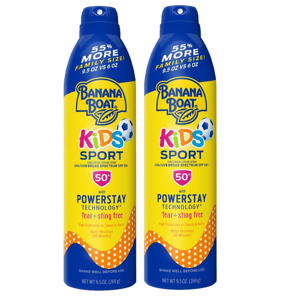 Banana Boat Sport Kids Sunscreen Spray SPF 50 (9.5 oz. 2 pk.) - Skin Care - Banana Boat