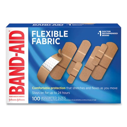 Band-Aid Brand Flexible Fabric Adhesive Bandages Assorted 100 ct - General - JOHNSON