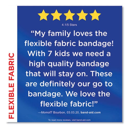 BAND-AID Flexible Fabric Adhesive Bandages 1 X 3 100/box - Janitorial & Sanitation - BAND-AID®