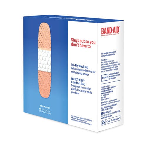BAND-AID Plastic Adhesive Bandages 0.75 X 3 60/box - Janitorial & Sanitation - BAND-AID®