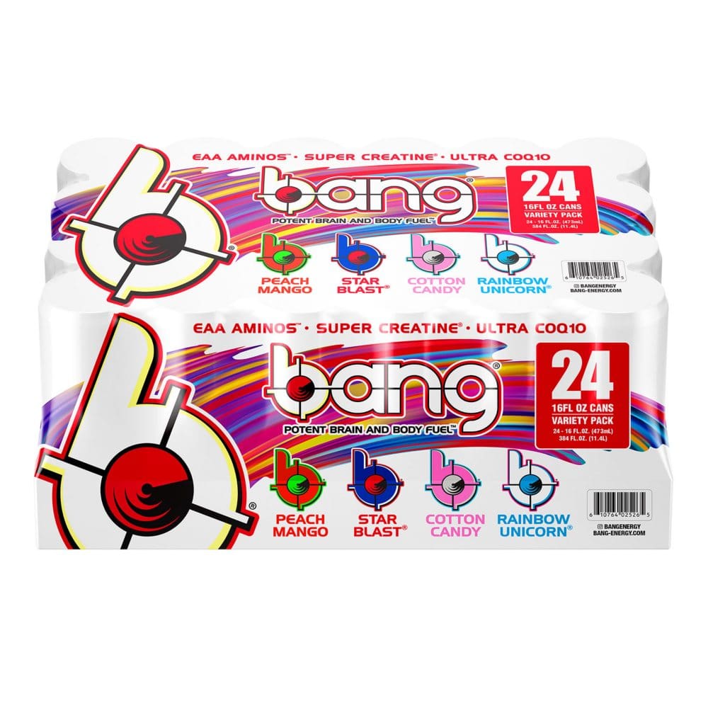 Bang Energy Drink with Super Creatine Variety Pack (16 fl. oz. 24 pk.) - Energy Drinks - Bang Energy