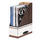Bankers Box Corrugated Cardboard Magazine File 4 X 11 X 12.25 Wood Grain 12/carton - School Supplies - Bankers Box®