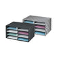 Bankers Box Decorative Sorter 8 Letter Compartments 19.5 X 12.38 X 10.25 Black/white Brocade - School Supplies - Bankers Box®