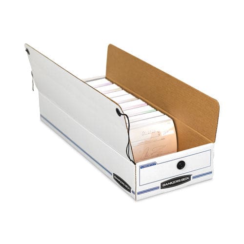 Bankers Box Liberty Check And Form Boxes 9.25 X 15 X 4.25 White/blue 12/carton - Office - Bankers Box®
