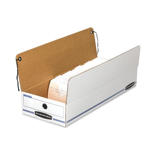 Bankers Box Liberty Check And Form Boxes 9.5 X 23.75 X 4.5 White/blue 12/carton - Office - Bankers Box®
