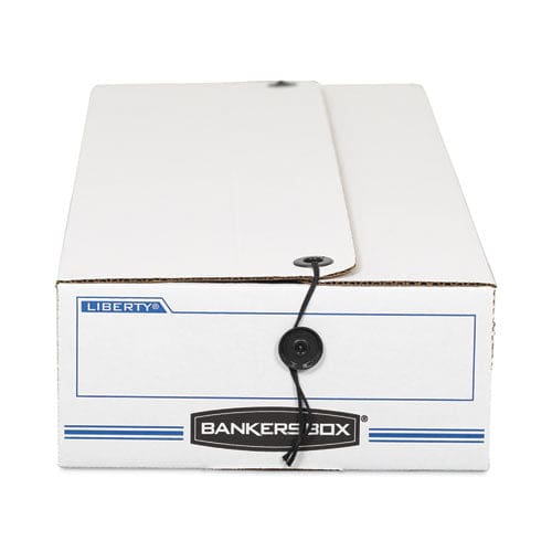 Bankers Box Liberty Check And Form Boxes 9.5 X 23.75 X 4.5 White/blue 12/carton - Office - Bankers Box®