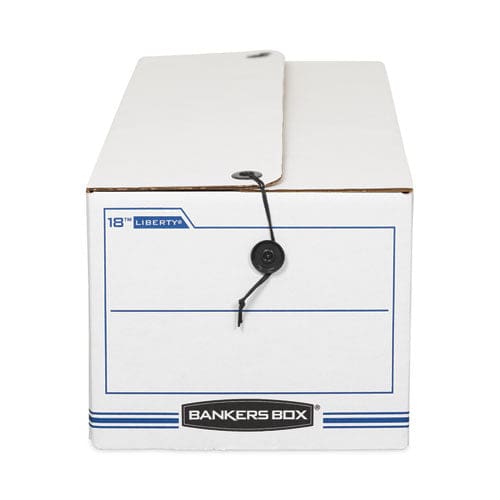 Bankers Box Liberty Check And Form Boxes 9.75 X 23.75 X 6.25 White/blue 12/carton - Office - Bankers Box®