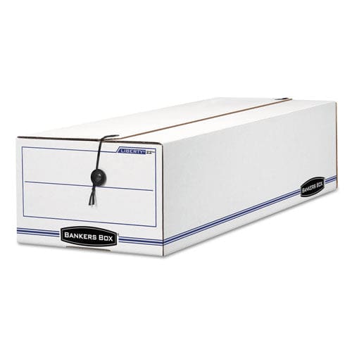 Bankers Box Liberty Check And Form Boxes 9 X 24.25 X 7.5 White/blue 12/carton - Office - Bankers Box®