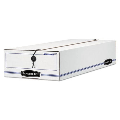 Bankers Box Liberty Check And Form Boxes 9 X 24 X 6.38 White/blue 12/carton - Office - Bankers Box®