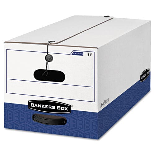 Bankers Box Liberty Heavy-duty Strength Storage Boxes Letter Files 12.25 X 24.13 X 10.75 White/blue 4/carton - School Supplies - Bankers