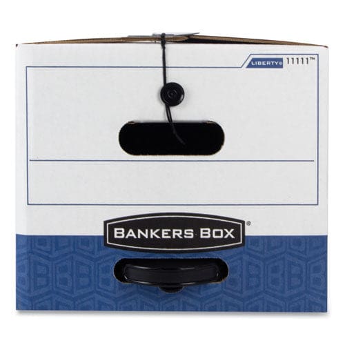 Bankers Box Liberty Plus Heavy-duty Strength Storage Boxes Legal Files 15.25 X 24.13 X 10.75 White/blue 12/carton - School Supplies -