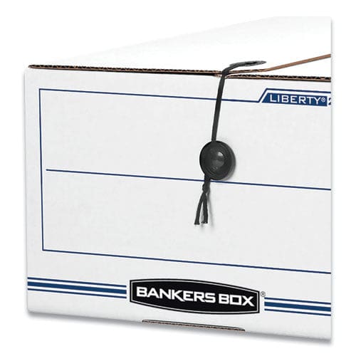 Bankers Box Liberty Plus Heavy-duty Strength Storage Boxes Letter Files 12.25 X 24.13 X 10.75 White/blue 12/carton - School Supplies -