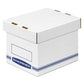 Bankers Box Organizer Storage Boxes Small 6.25 X 8.13 X 6.5 White/blue 12/carton - School Supplies - Bankers Box®