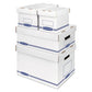 Bankers Box Organizer Storage Boxes X-large 12.75 X 16.5 X 10.5 White/blue 12/carton - School Supplies - Bankers Box®