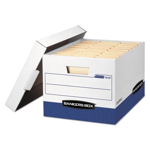 Bankers Box R-kive Heavy-duty Storage Boxes Letter/legal Files 12.75 X 16.5 X 10.38 White/red 12/carton - School Supplies - Bankers Box®