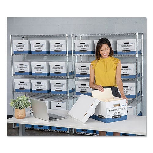 Bankers Box R-kive Heavy-duty Storage Boxes Letter/legal Files 12 X 16.5 X 10.38 White 20/carton - School Supplies - Bankers Box®