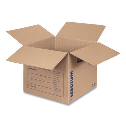 Bankers Box Smoothmove Basic Moving Boxes Regular Slotted Container (rsc) Medium 18 X 18 X 16 Brown/blue 20/bundle - Office - Bankers Box®