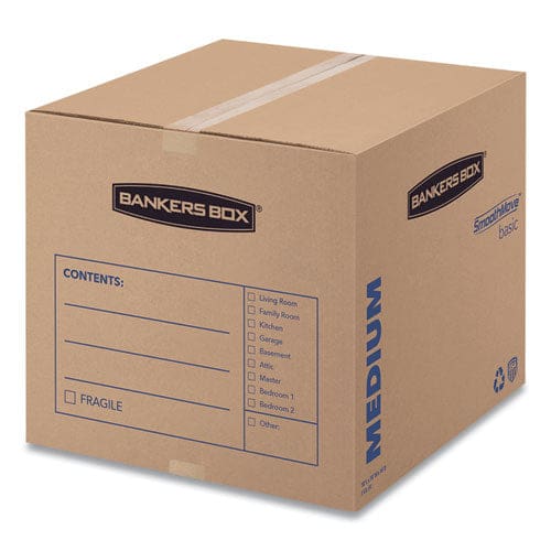 Bankers Box Smoothmove Basic Moving Boxes Regular Slotted Container (rsc) Medium 18 X 18 X 16 Brown/blue 20/bundle - Office - Bankers Box®