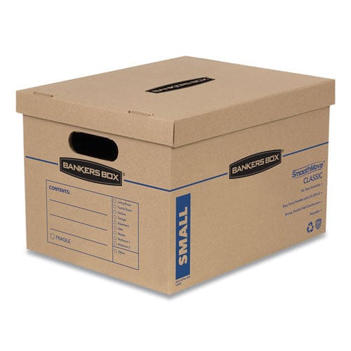 Bankers Box Smoothmove Classic Moving/storage Boxes Half Slotted Container (hsc) Medium 15 X 18 X 14 Brown/blue 8/carton - Office - Bankers