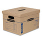 Bankers Box Smoothmove Classic Moving/storage Boxes Half Slotted Container (hsc) Small 12 X 15 X 10 Brown/blue 20/carton - Office - Bankers