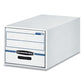 Bankers Box Stor/drawer Basic Space-savings Storage Drawers Letter Files 14 X 25.5 X 11.5 White/blue 6/carton - School Supplies - Bankers