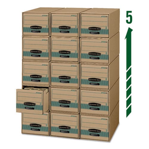 Bankers Box Stor/drawer Steel Plus Extra Space-savings Storage Drawers Legal Files 16.75 X 25.5 X 11.5 Kraft/green 6/carton - School