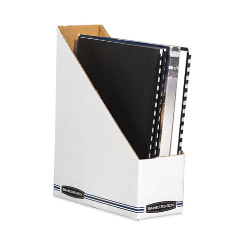 Bankers Box Stor/file Corrugated Magazine File 4 X 9.25 X 11.75 White 12/carton - School Supplies - Bankers Box®
