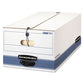 Bankers Box Stor/file Medium-duty Strength Storage Boxes Legal Files 15.25 X 24.13 X 10.75 White/blue 12/carton - School Supplies - Bankers